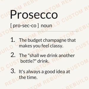 Prosecco Definition – Engraved Wooden Coaster