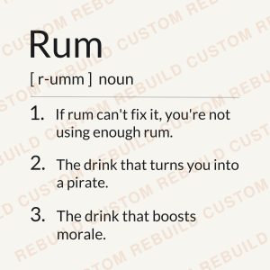 Rum Definition – Engraved Wooden Coaster