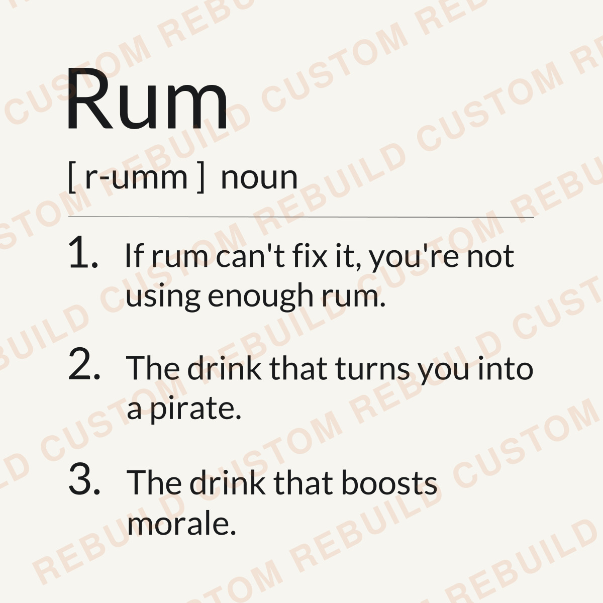 Rum Definition – Engraved Wooden Coaster
