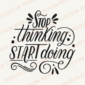 Stop Thinking, Start Doing – Engraved Wooden Coaster