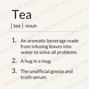 Tea Definition – Engraved Wooden Coaster