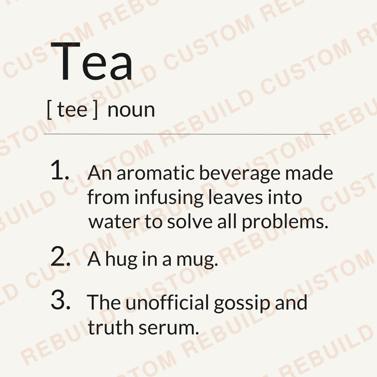Tea Definition – Engraved Wooden Coaster