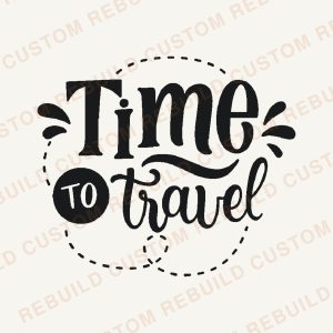 Time to Travel – Engraved Wooden Coaster