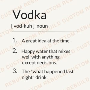 Vodka Definition – Engraved Wooden Coaster