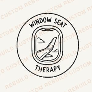 Window Seat Therapy – Engraved Wooden Coaster