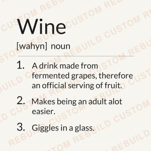 Wine Definition – Engraved Wooden Coaster