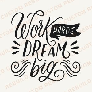 Work Hard, Dream Big – Engraved Wooden Coaster